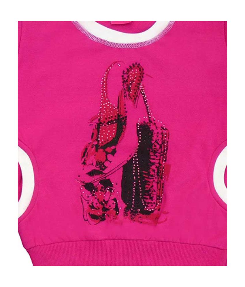 Sweet Angel Full Sleeves Stylish Pink Sweat Shirt - Buy Sweet Angel