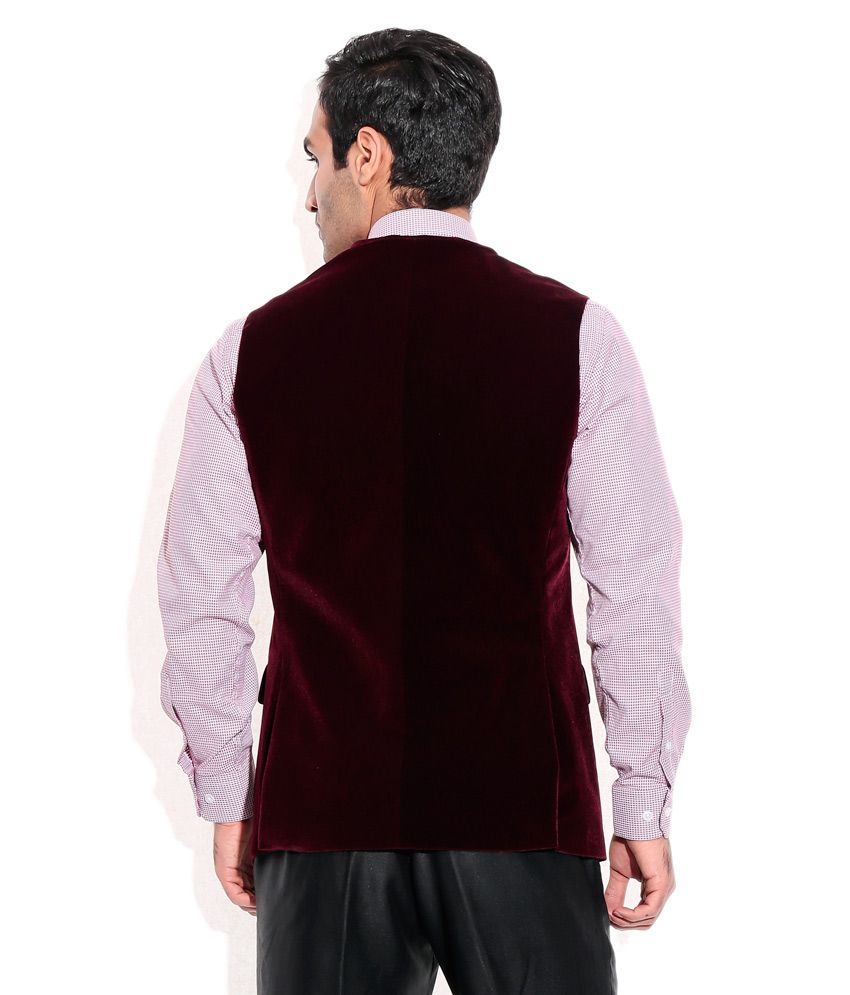 maroon formal coat
