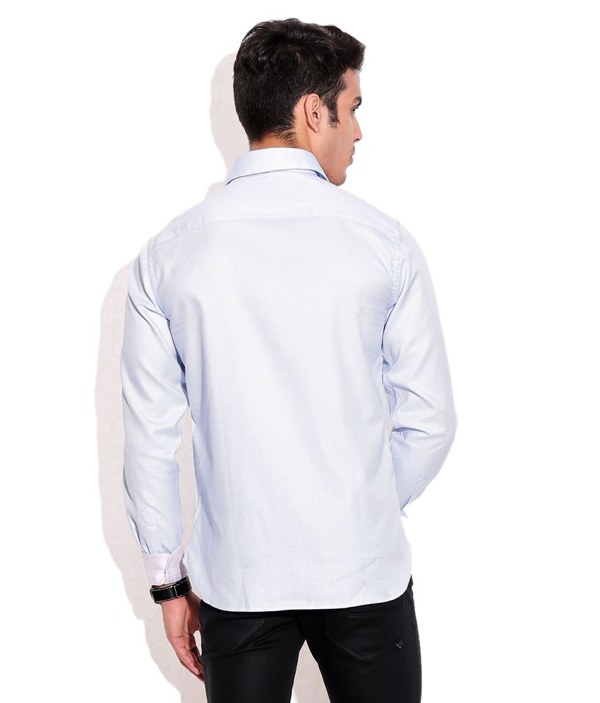jack and jones blue and white shirt
