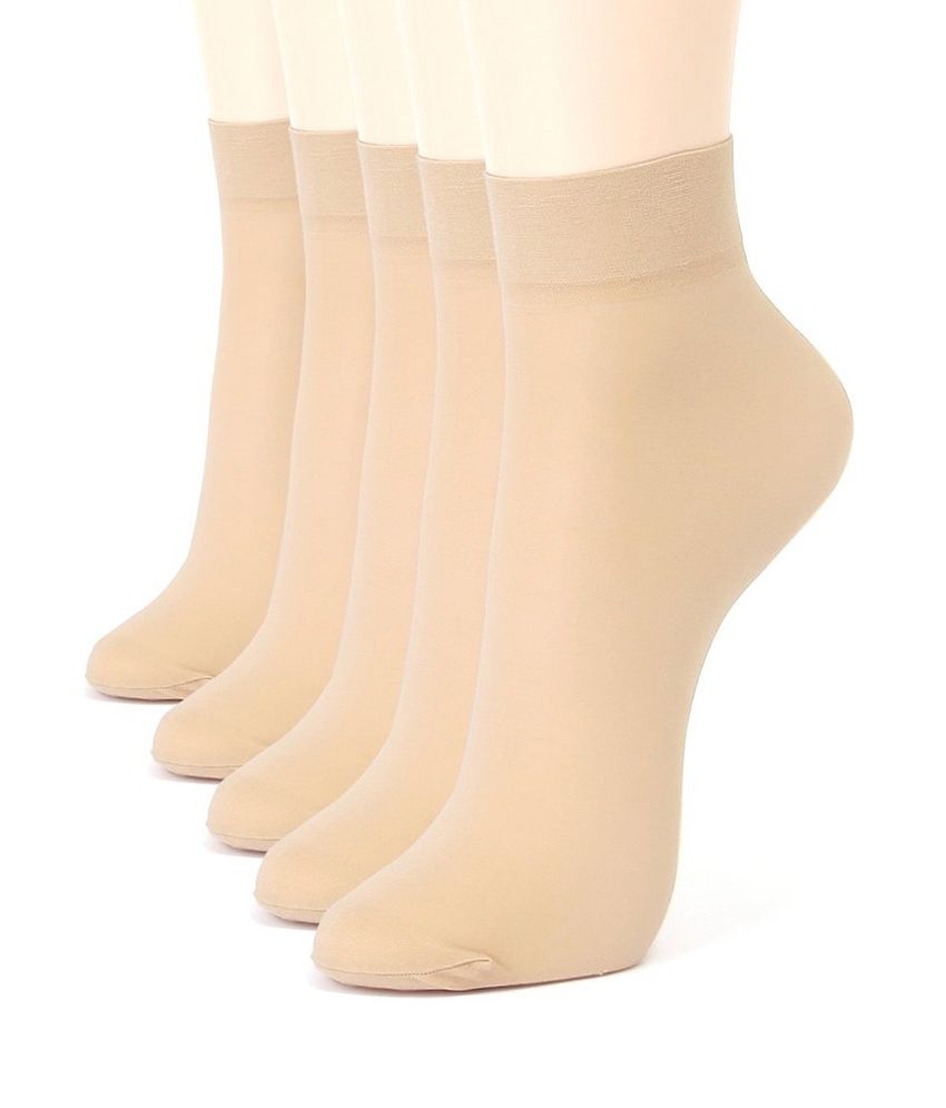     			Regi Skin Colour Cotton Ankle Length Socks - 5 Pair Pack