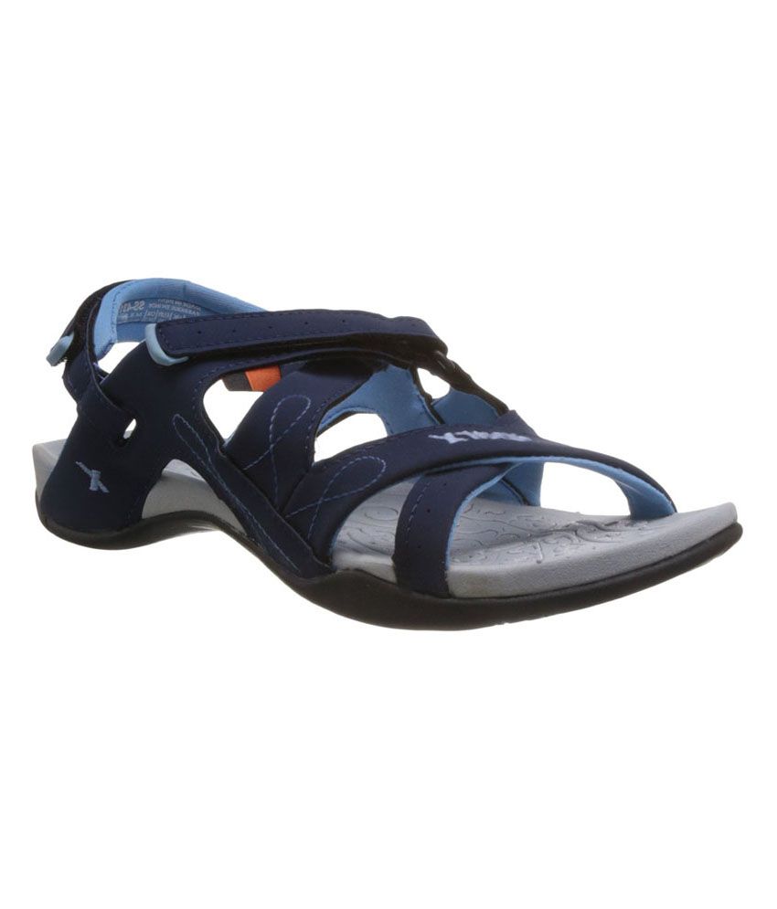 Relaxo Blue Rubber Women-floater Sandal 