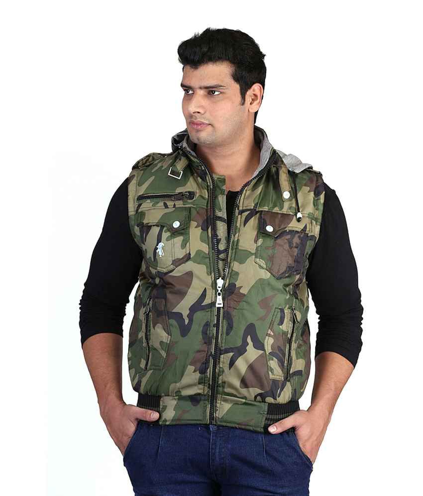 Nomkler Camouflage Nylon Sleeveless Reversable Casual Jacket - Buy ...