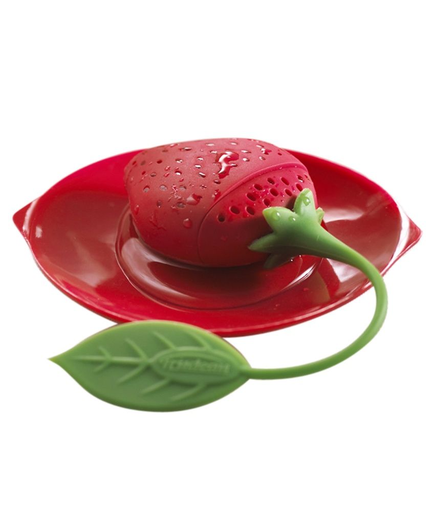 Trudeau Red Silicone Tea Infuser With Lid Buy Online at Best Price in