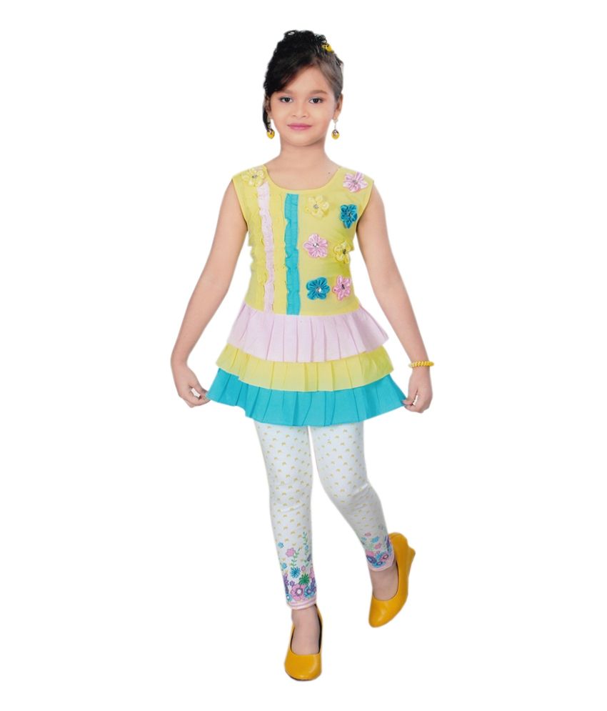 long frock with leggings