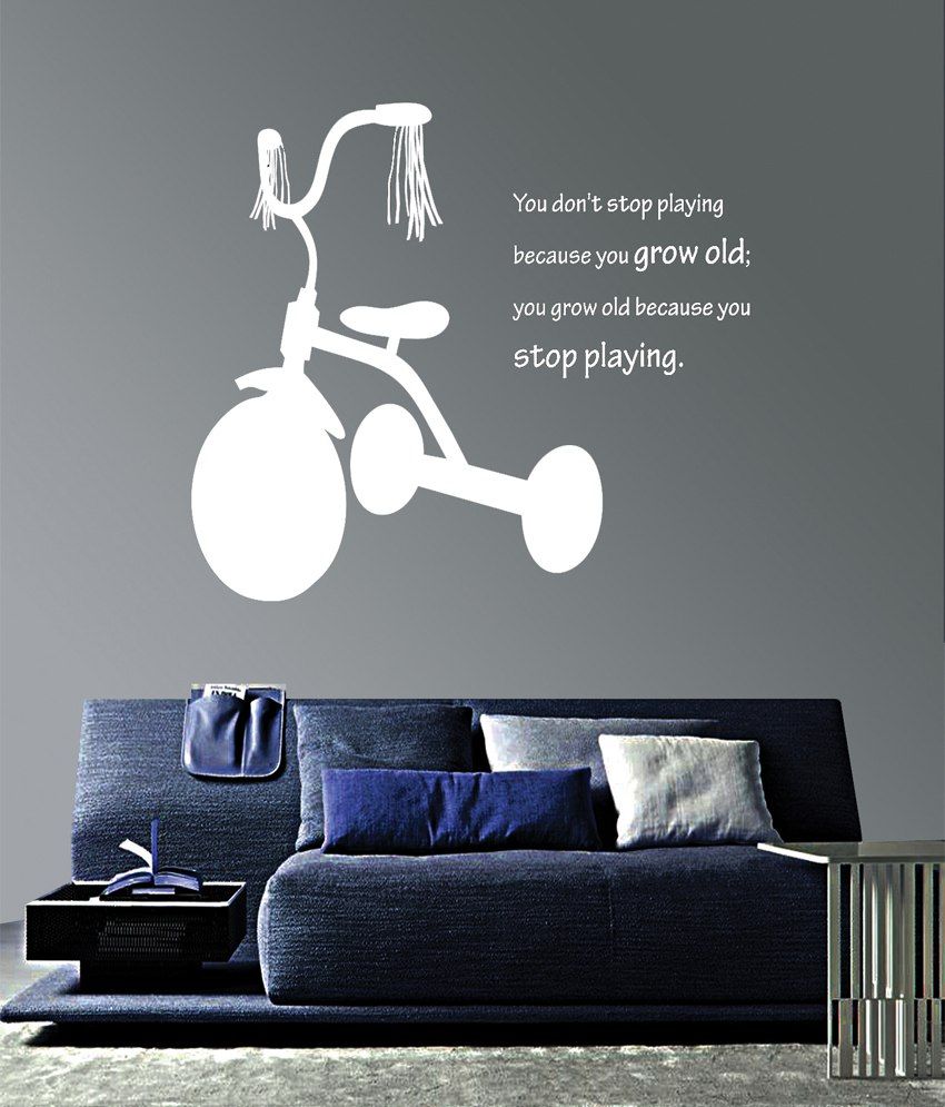 Creative Width My First Tricycle White Wall Sticker Decal Buy