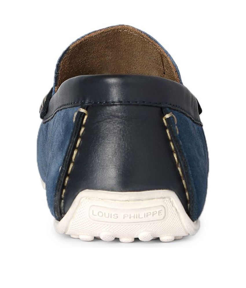 Louis Philippe Blue Loafers - Buy Louis 