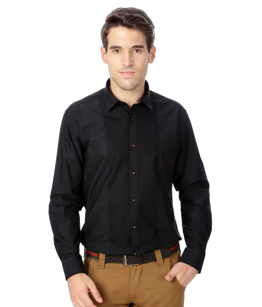 Van Heusen Black Partywear Shirt - Buy Van Heusen Black Partywear Shirt ...