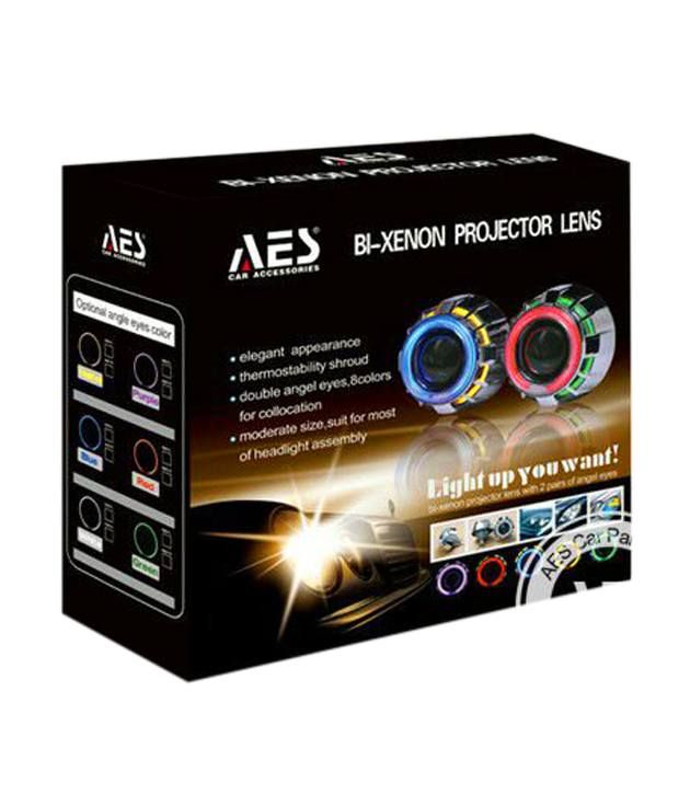 Aes Car Headlight Projectors With Dual Angel Eye And Bixenon Hid Kit