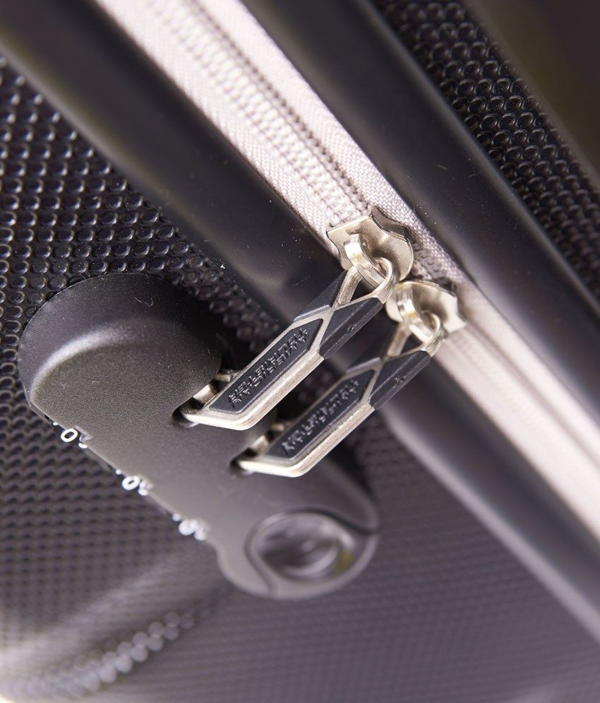 American Tourister Houston City Black 4 Wheel Hard Luggage Trolley