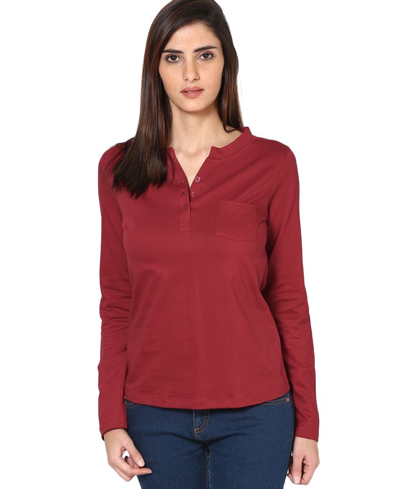 Espresso Red Cotton Tops - Buy Espresso Red Cotton Tops Online at Best Prices in India on Snapdeal