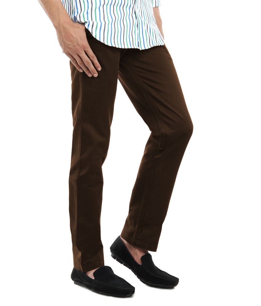Ghpc Men's 100% Cotton Chino's Trouser(brown), Size: 42 - Buy Ghpc Men ...