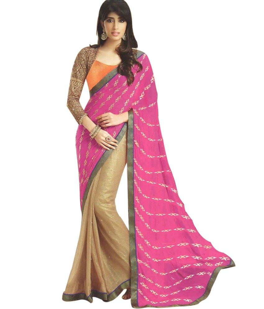 semi saree gown