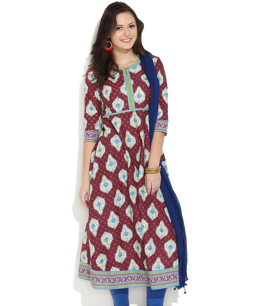 Blossom Grace Yellow Anarkali Kurta