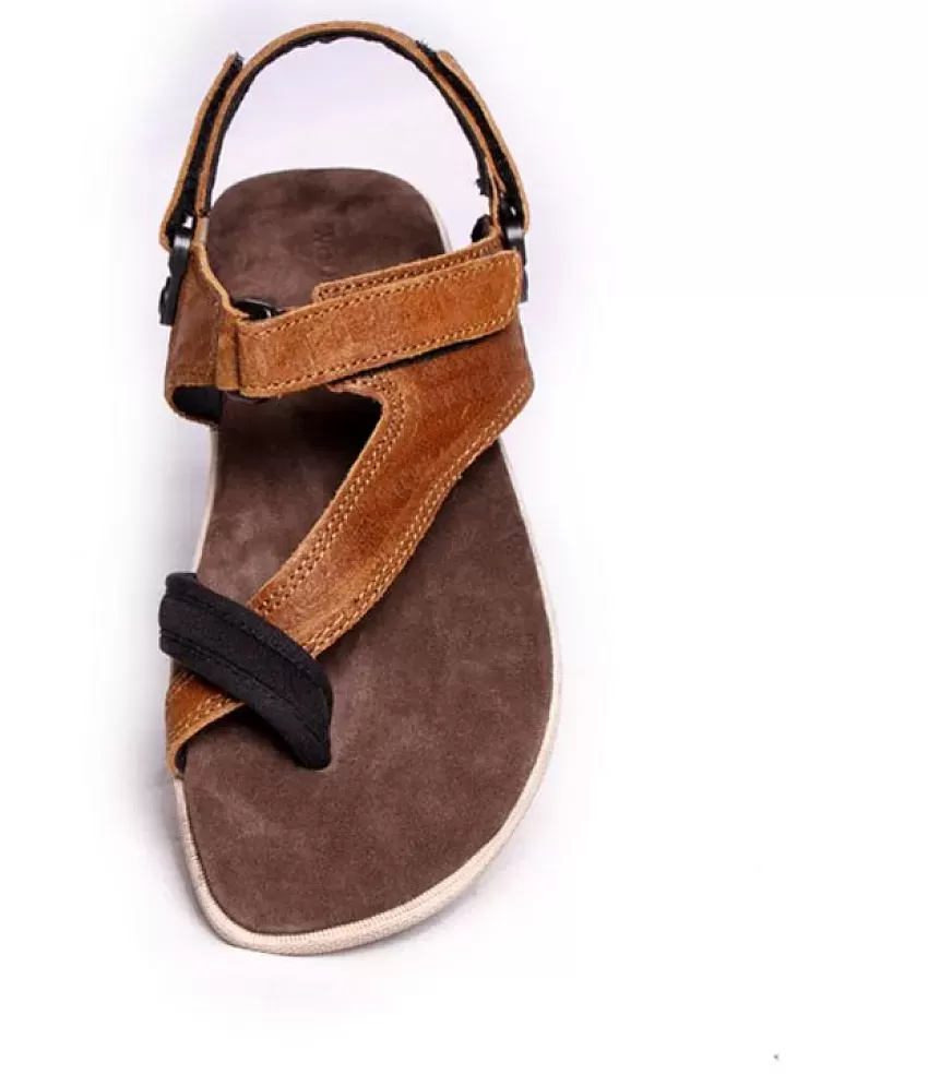 Buy Woodland Men Camel Brown Leather Sandals - Sandals for Men 1241908 |  Myntra