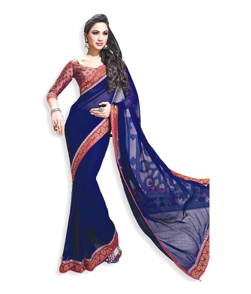 plain chiffon saree with price