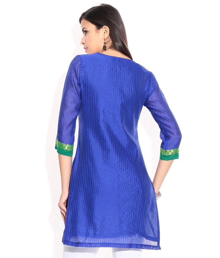 royal blue blue kurti combination