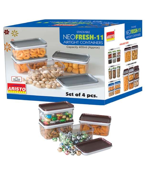 Aristo Houseware Plastic Containers 4 Piece Buy Online at Best Price