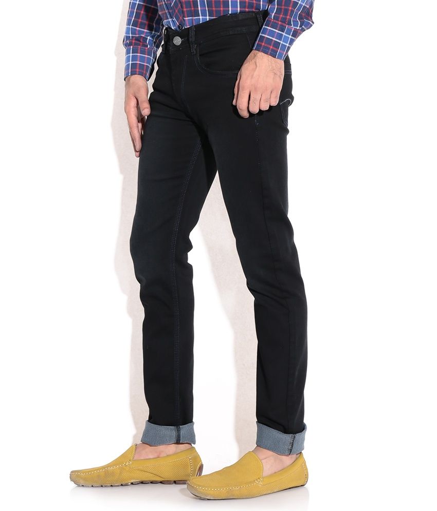 mens black straight jeans