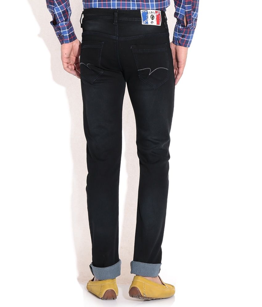 mens black straight jeans