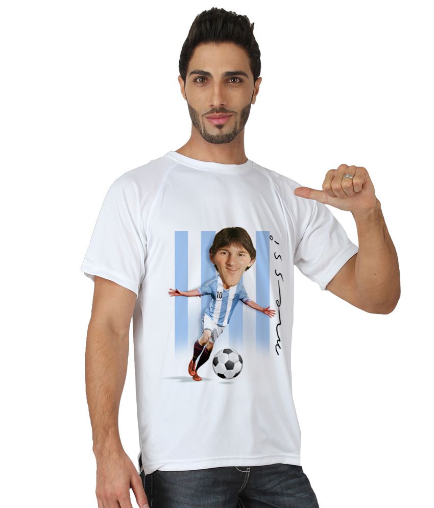 Download Trionic Men's Printed Round Neck T-shirt - Messi - Snow ...