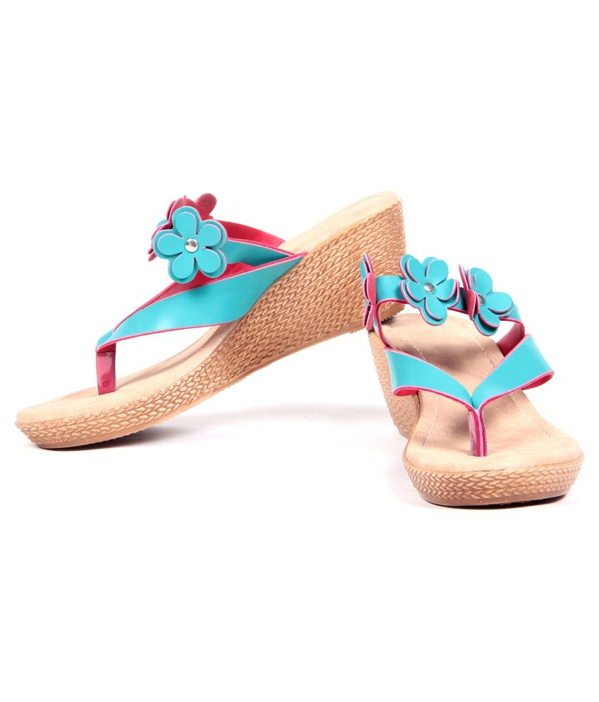 turquoise blue wedge sandals