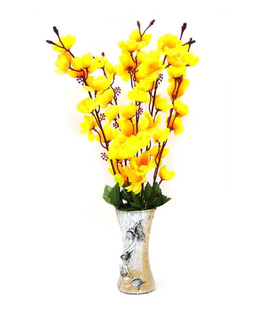 Flower N Decor Yellow Sunshine Artificial Flowers In Vase: Buy Flower N