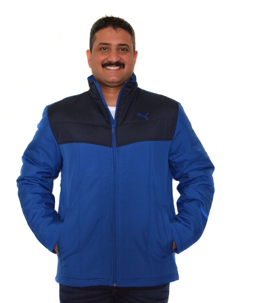 puma blue quilted jackets