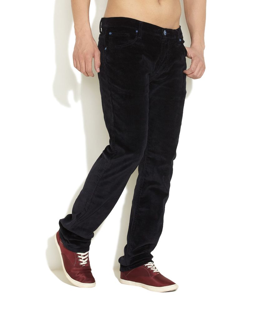 dark blue corduroy pants