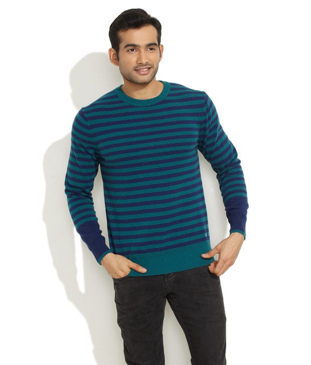 Levi's Green and Blue Winter Must Striped Sweater - Buy Levi's Green and  Blue Winter Must Striped Sweater Online at Low Price in India - Snapdeal