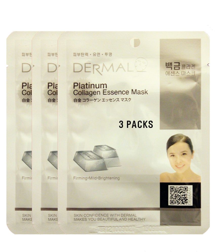 Dermal Platinum Collagen Essence Face Mask (3 Pieces) Buy Dermal
