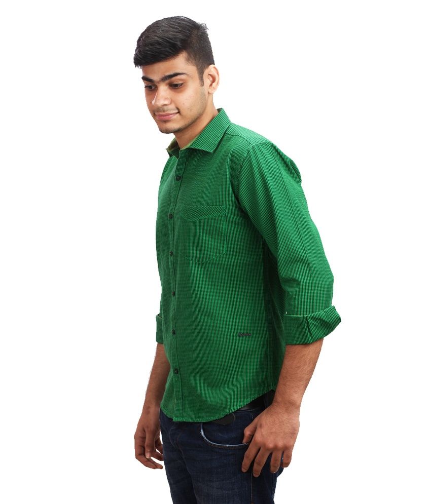 pretty green slim fit shirt