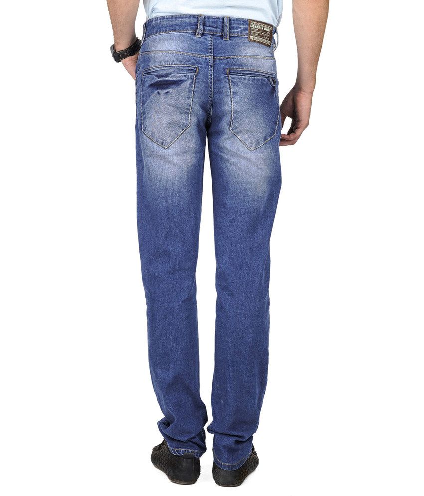 Usser'x Jeans Blue Cotton Blend Faded Jeans Buy Usser'x Jeans Blue