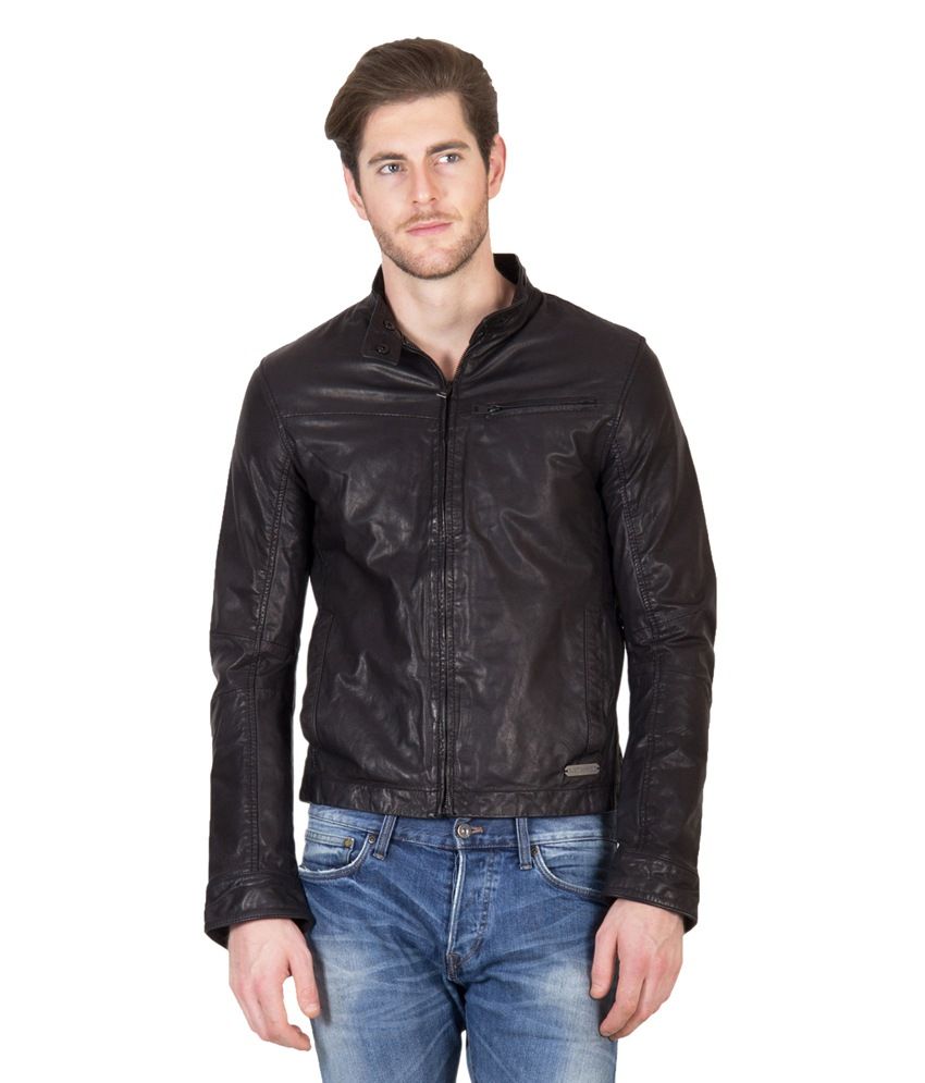 Justanned Mens Black Leather Jacket Justanned Mens Black Leather Jacket