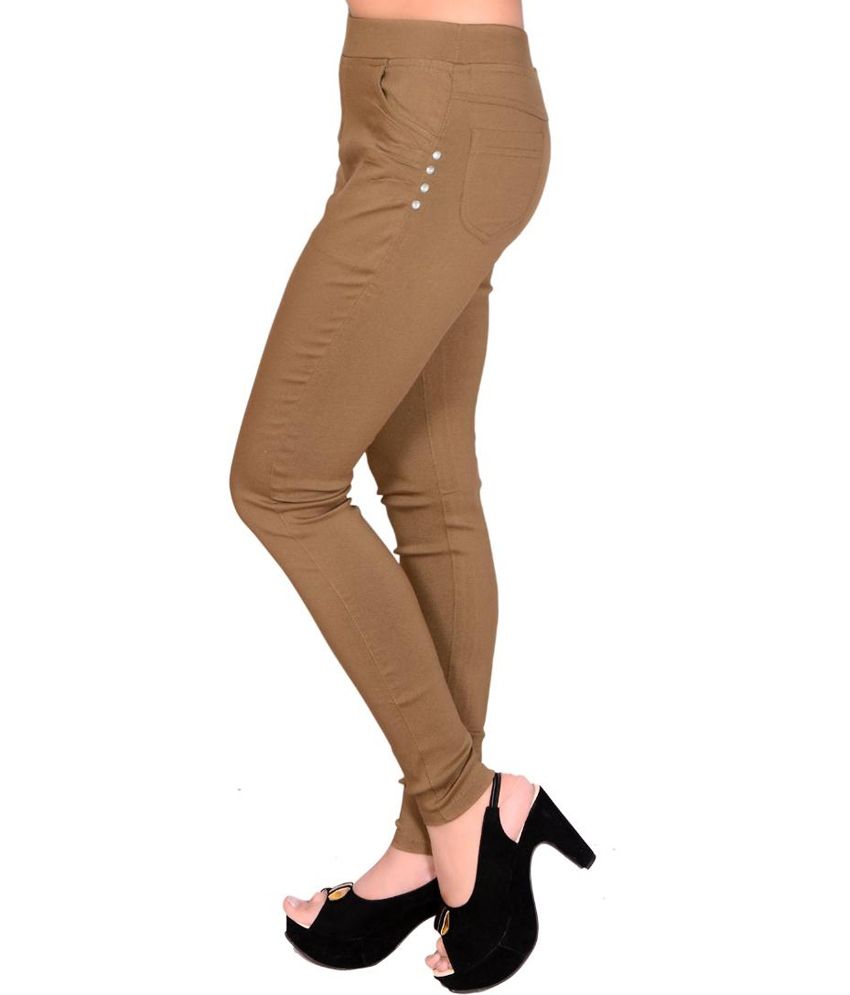 beige jeggings womens