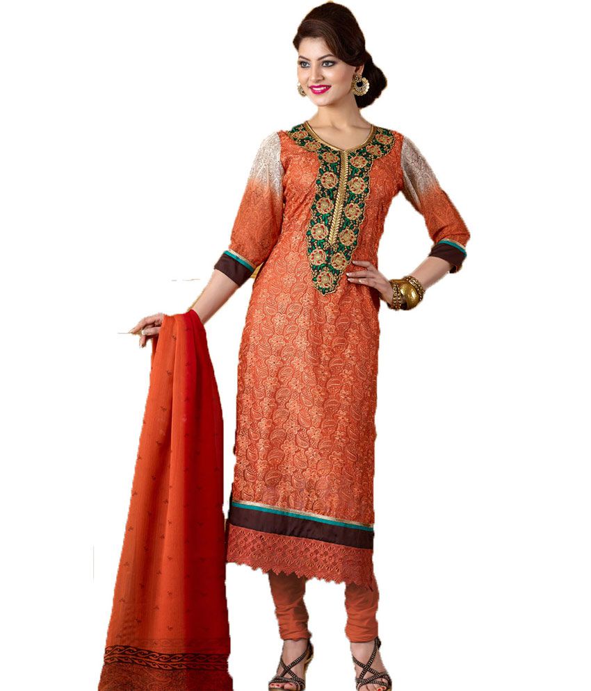 Khantil Georgette Kurti With Salwar - Stitched Suit - Buy Khantil ...