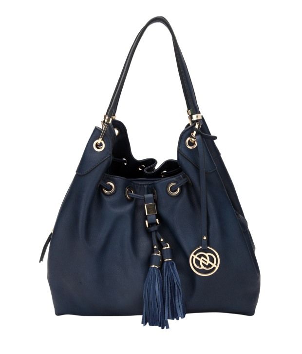 bright blue shoulder bag