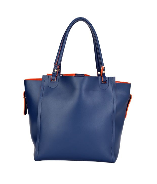 bright blue shoulder bag