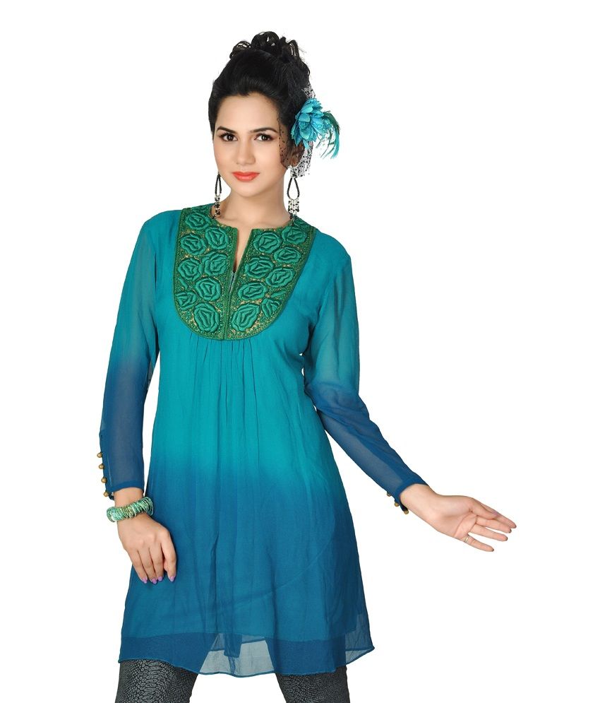 Sangeeta Krishnani Green Embroidered 