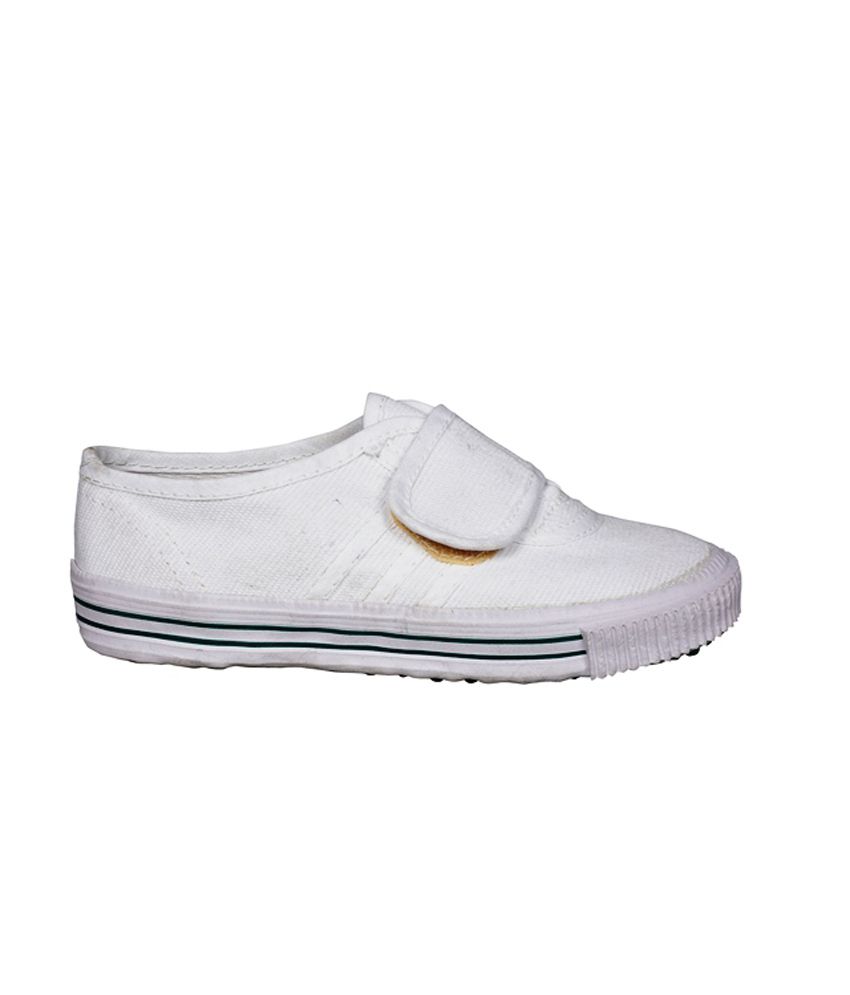 white velcro tennis shoes