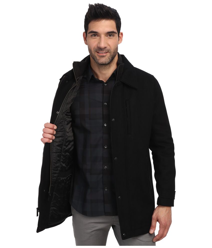 Calvin Klein Black Woollen Casual Melton Jacket - Buy Calvin Klein ...