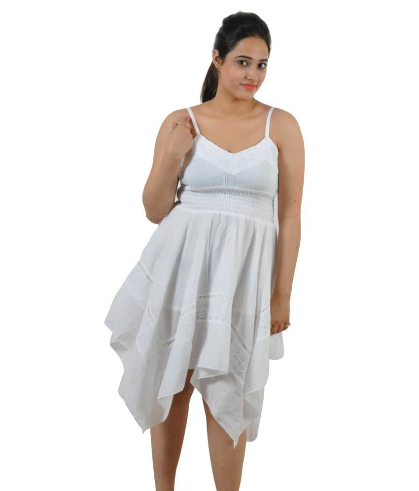 white cotton dress for tie dying
