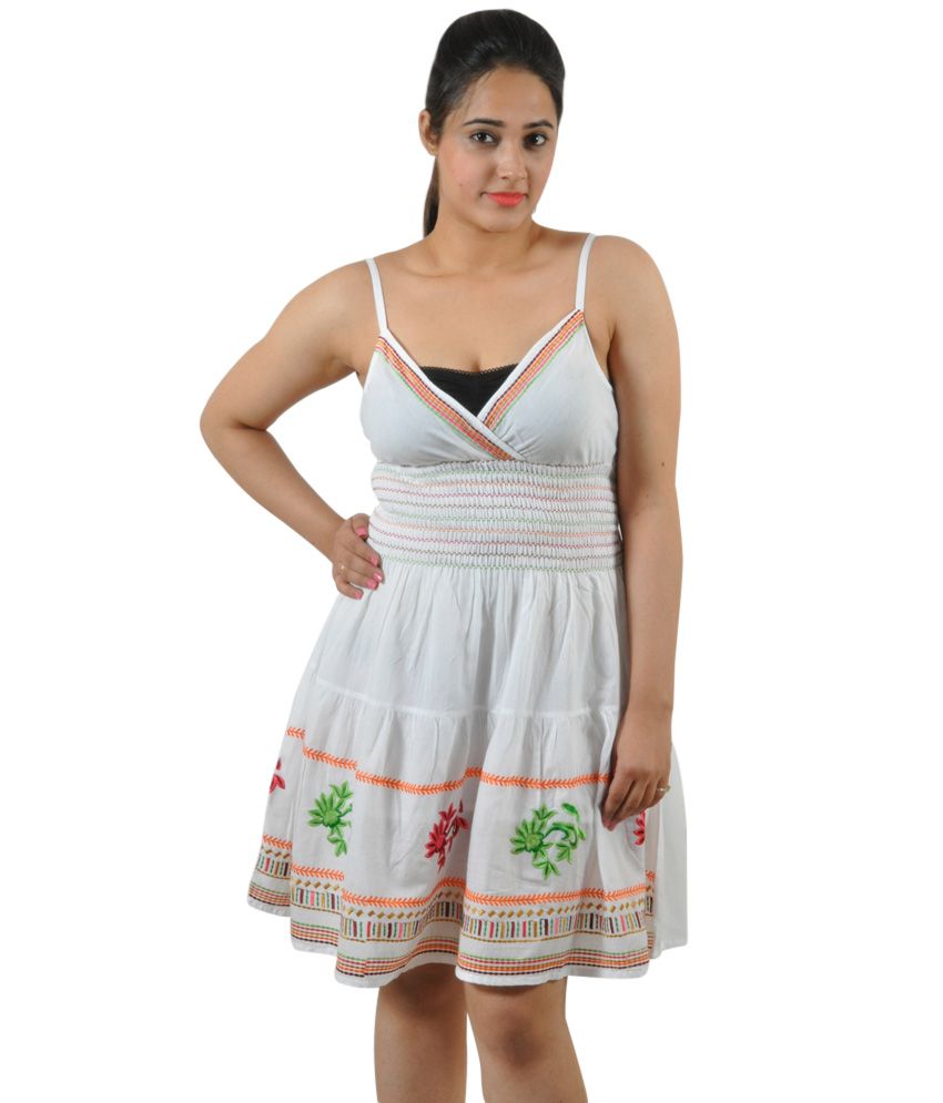 Aishty White Cotton Dresses Buy Aishty White Cotton Dresses Online at Best Prices in India on
