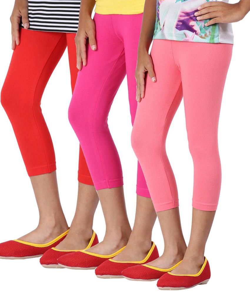 Greenwich Multicolor Cotton Leggings Pack Of 3 Buy Greenwich