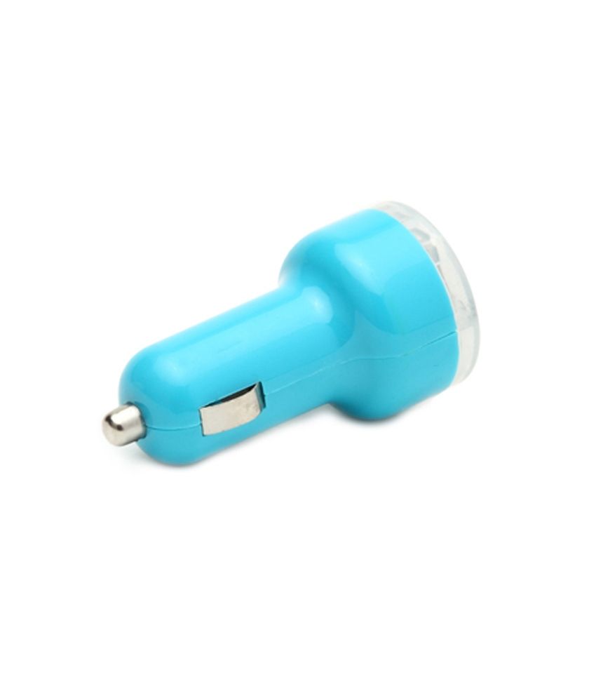 itek Dual USB Car charger Blue Chargers Online at Low Prices