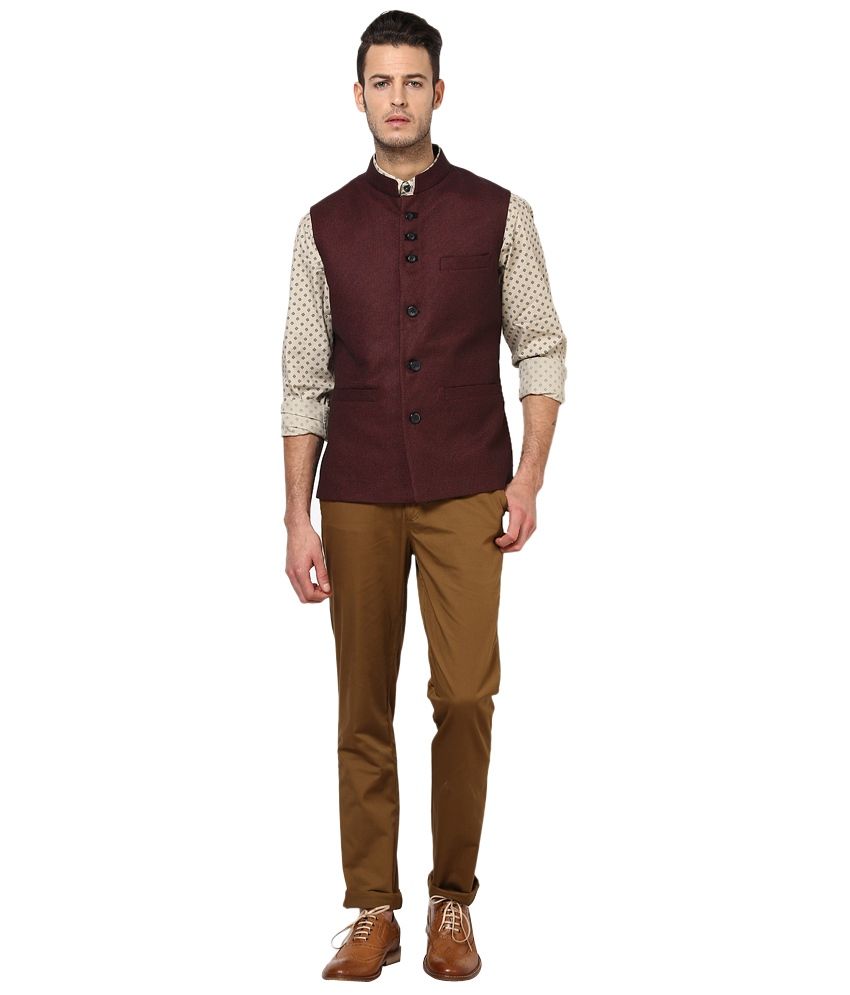 maroon formal coat