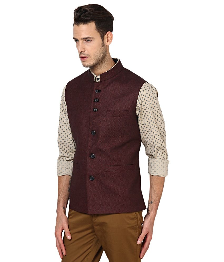 maroon formal coat