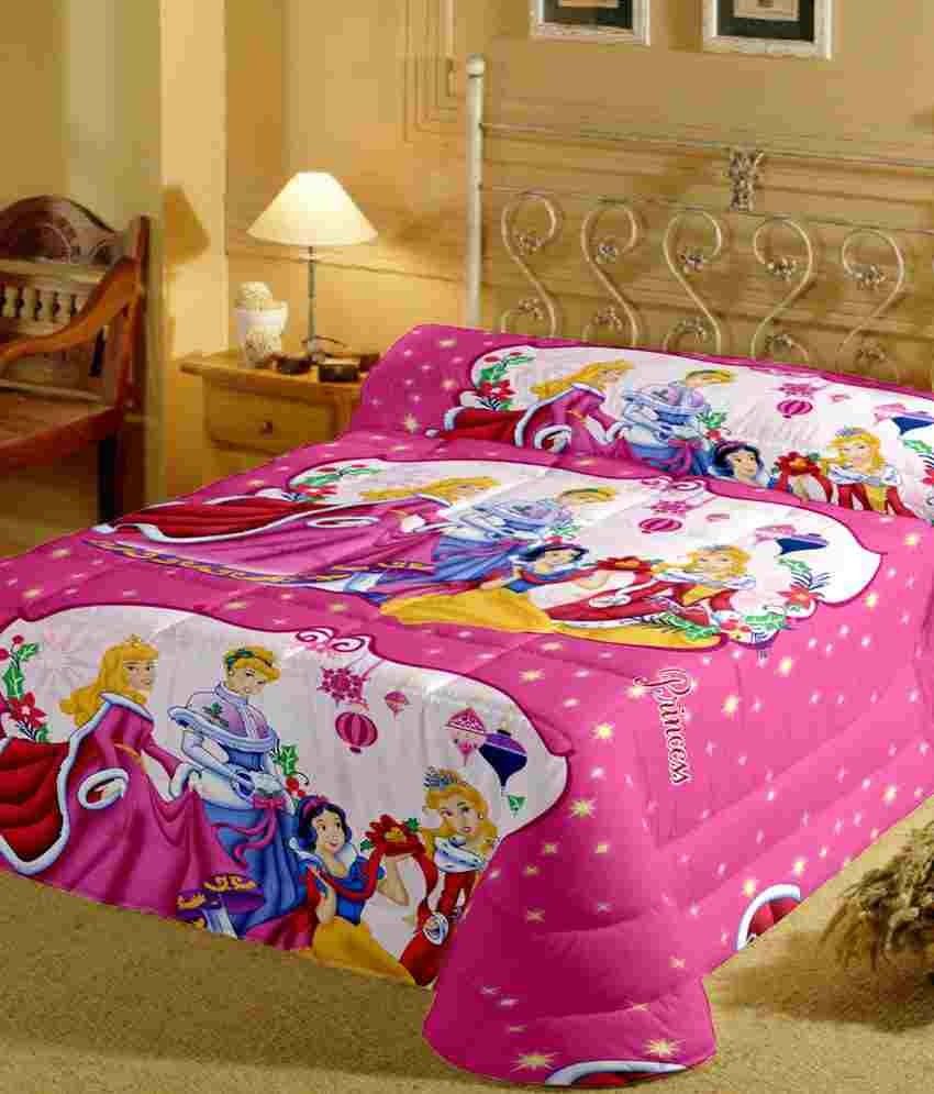 Iliv Pink Baby Themes Cotton Single Bed Sheet: Buy Iliv Pink Baby ...