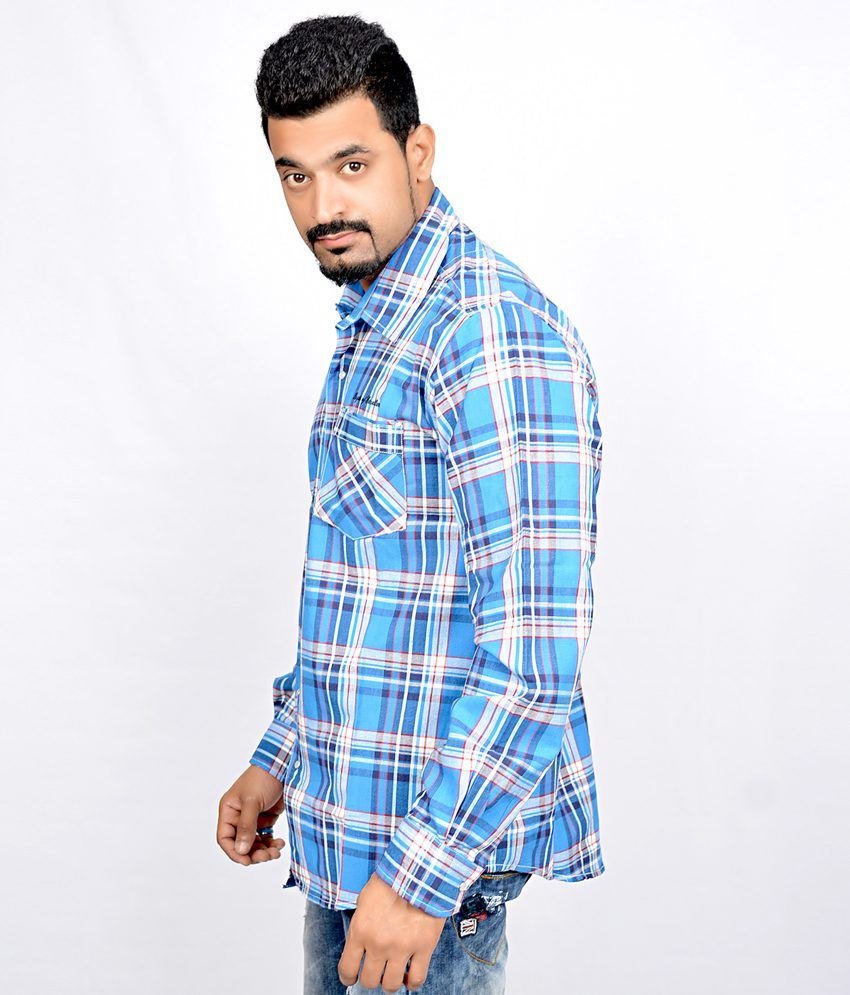 multi color checks shirt