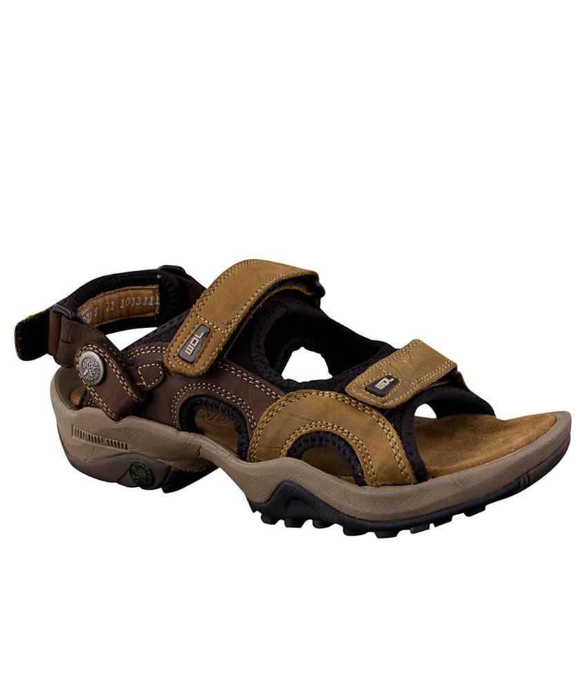 Buy Woodland Leather Brown Sandals Art 