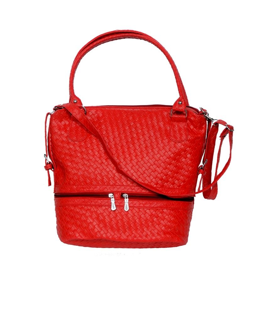 red leather shoulder handbags